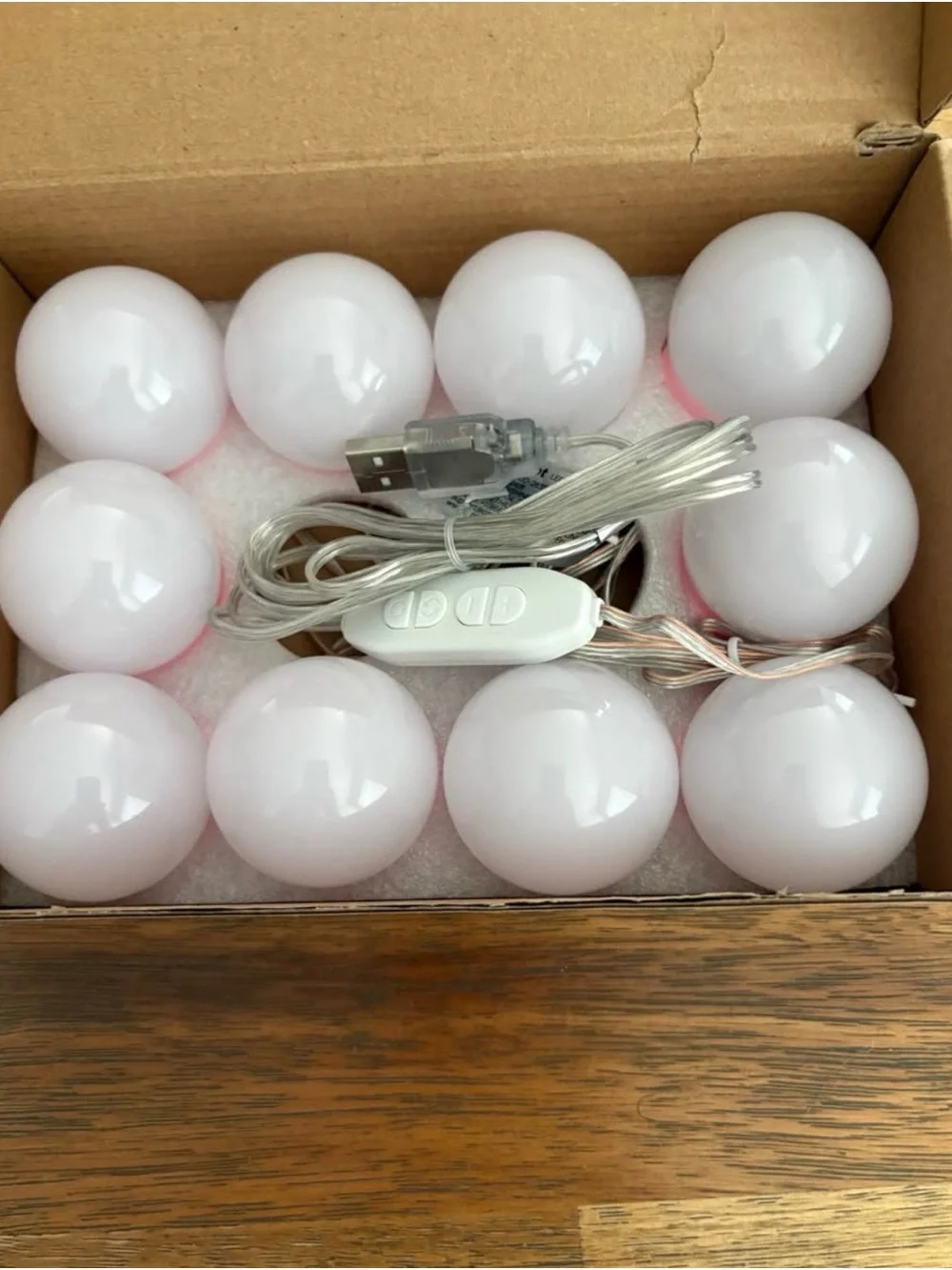 Vanity Mirror Lights - white and pink